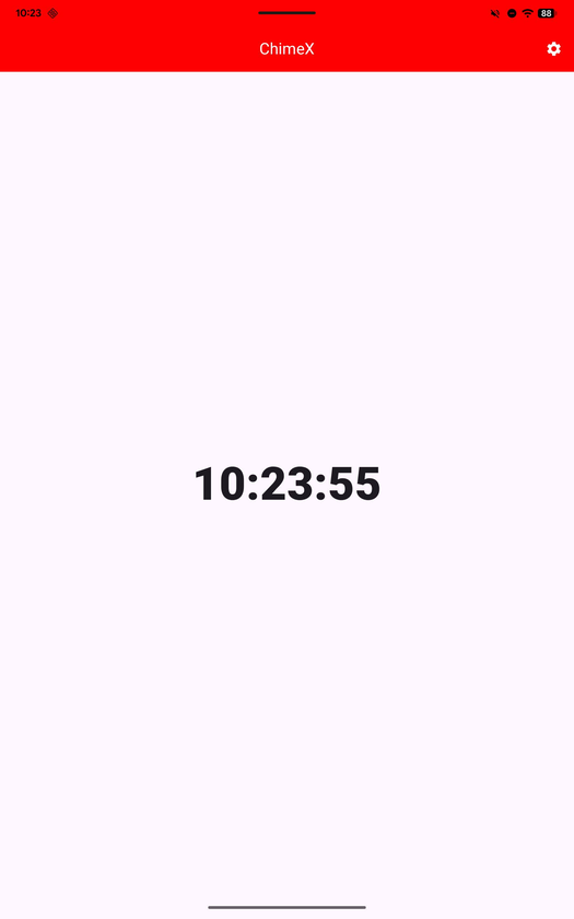 The same clock on a tablet in the light theme
